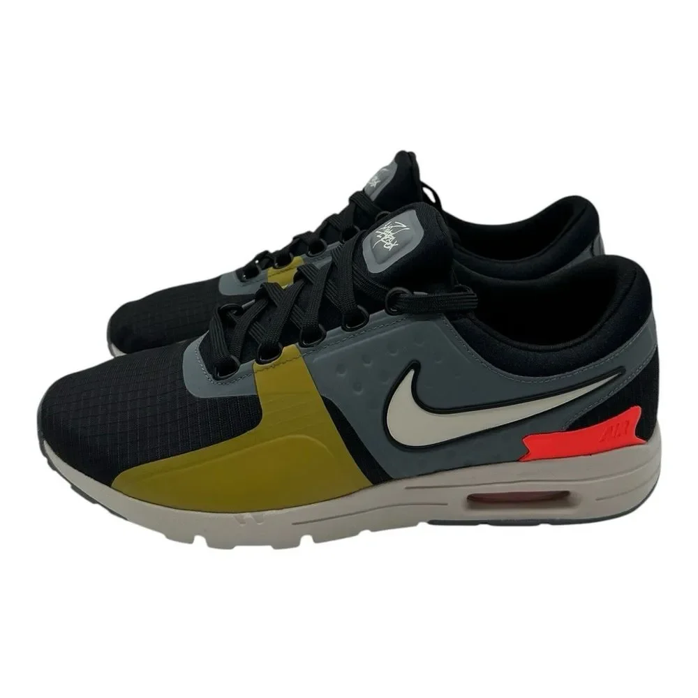 Nike Air Max Zero Si Running Shoes Womens 7.5 Black‎ Light Bone Grey 881173-001